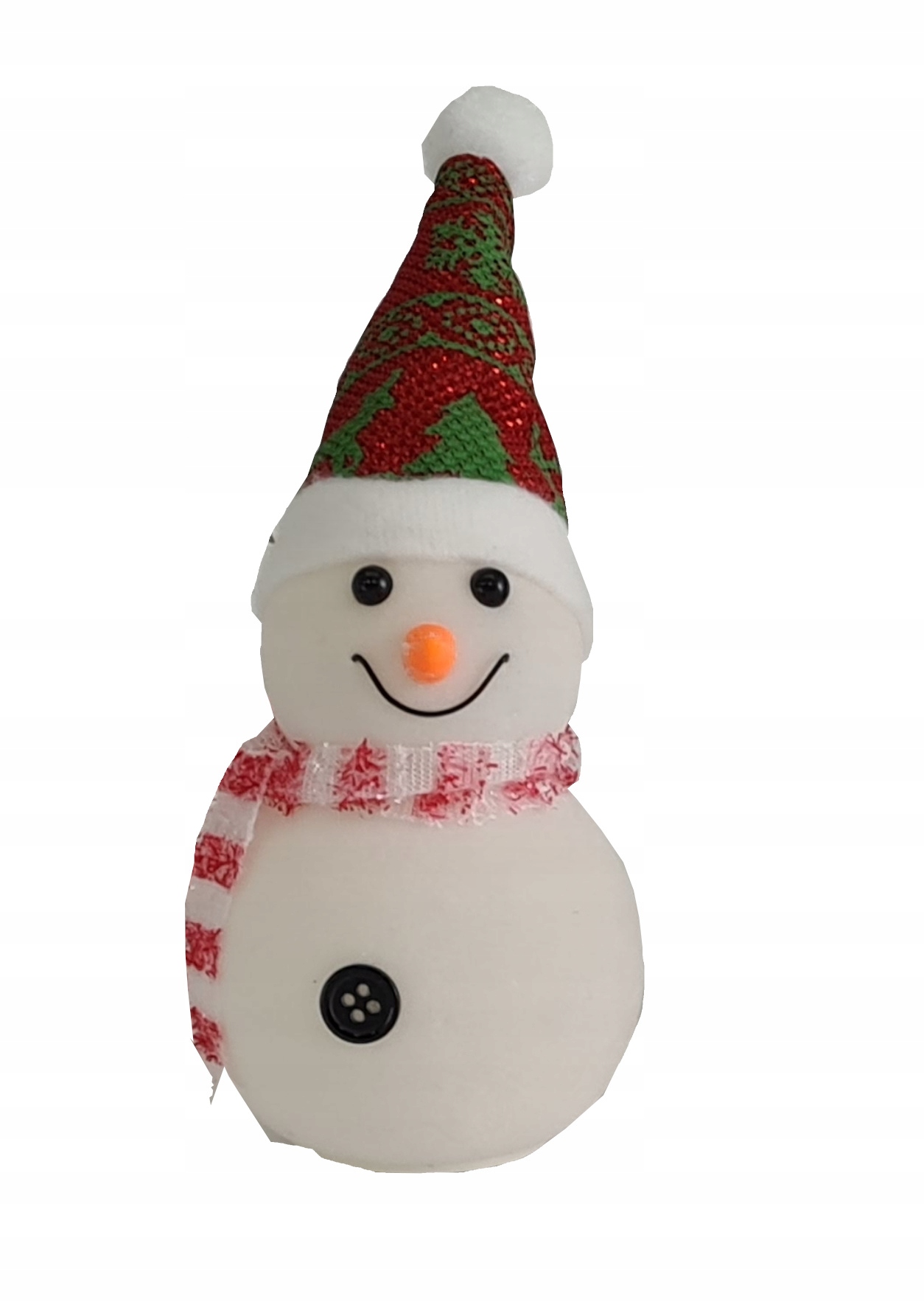 OŚWIETLENIE ŚWIĄTECZNE BAŁWANEK LED czapka czerwon