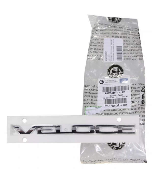 Emblemat Napis Znaczek Veloce Alfa Romeo Giulia Stelvio 50544414 Fca Oe