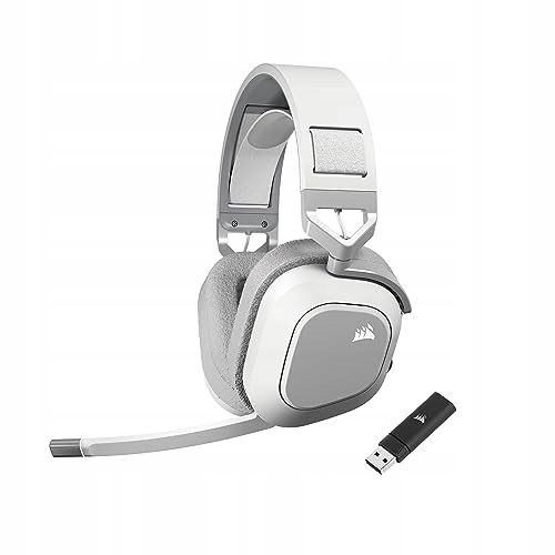 CORSAIR HS80 MAX BEZPRZEWODOWE SŁUCHAWKI GAMINGOWE BIAŁE