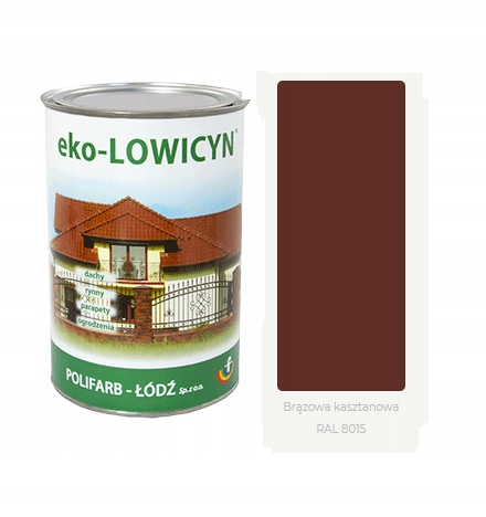 eko Lowicyn 10l Farba na dach ocynk Brąz Kasztan