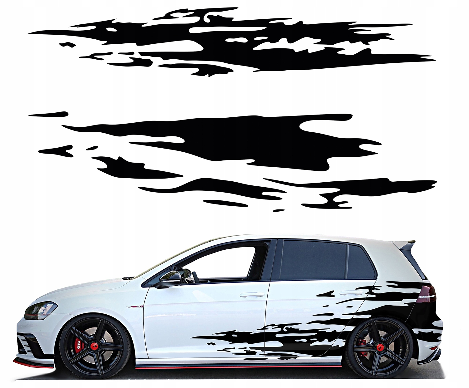 Nálepky na auto Škriabaný Motív 4 listy Farby