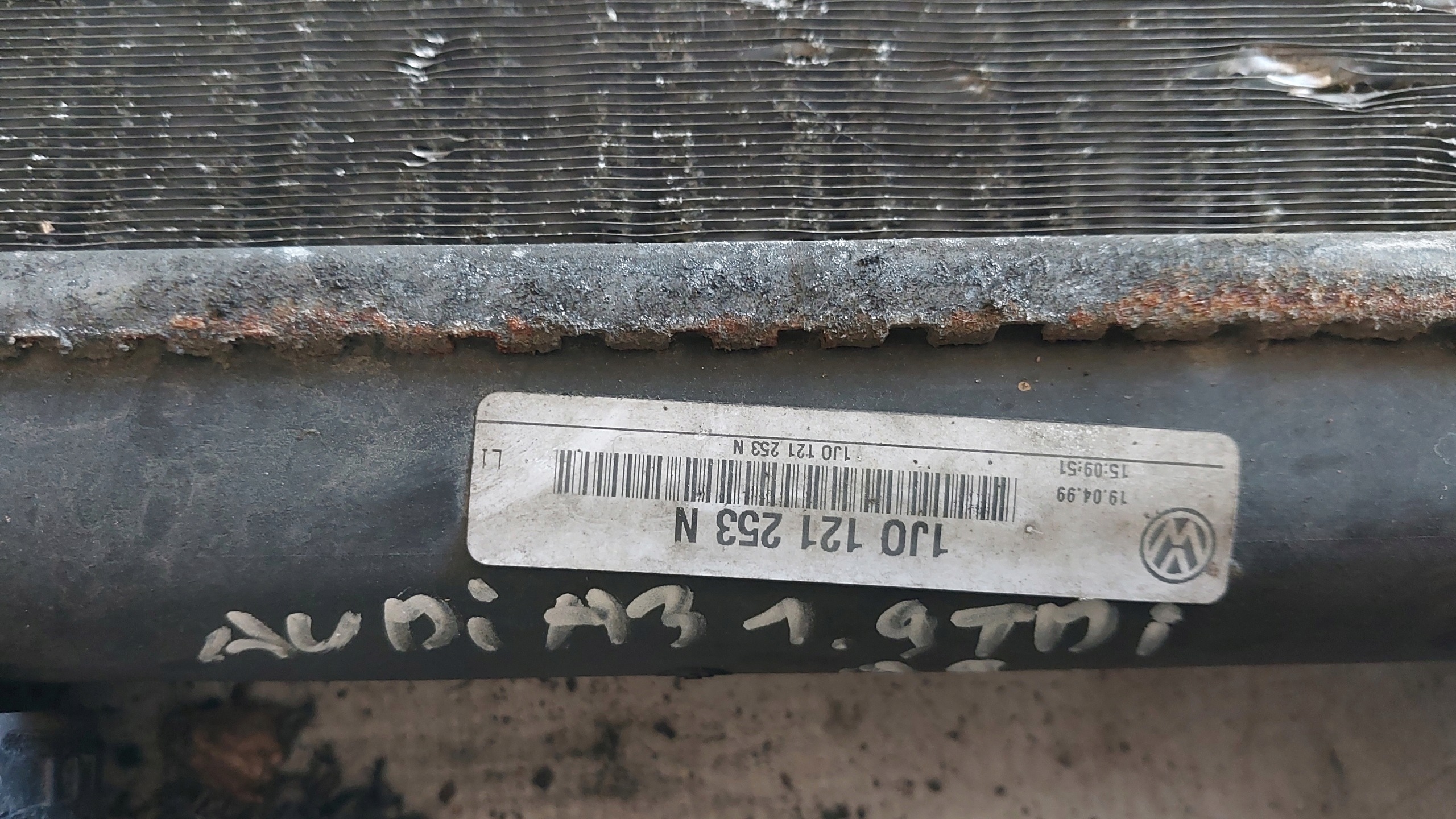water cooler GOLF IV AUDI A3 (8L), 96 - 03 1J0121253N