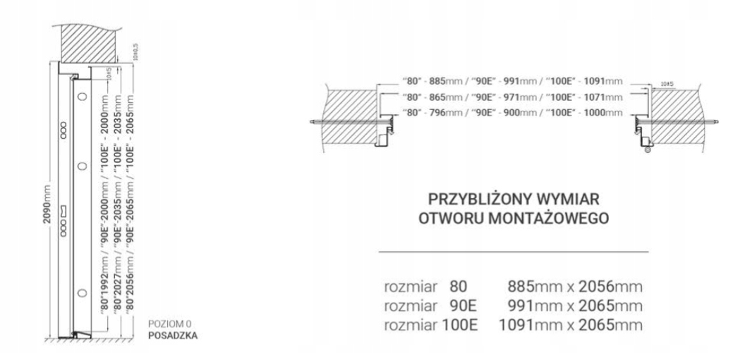 DRZWI WEJŚCIOWE 56mm LAK AURIGA SLIM CR 90 Marka inna