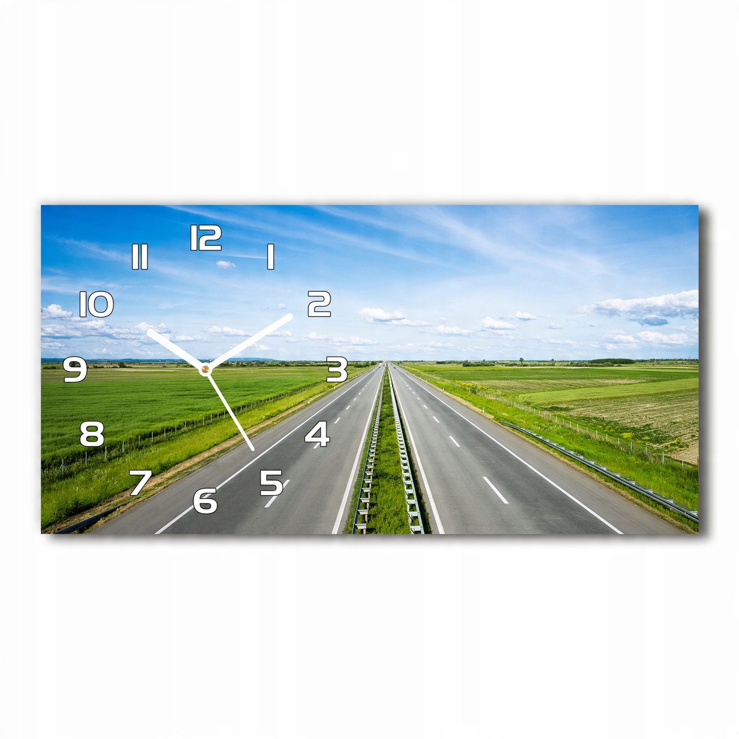 

Nowoczesny szklany zegar ścienny Autostrada 60x30