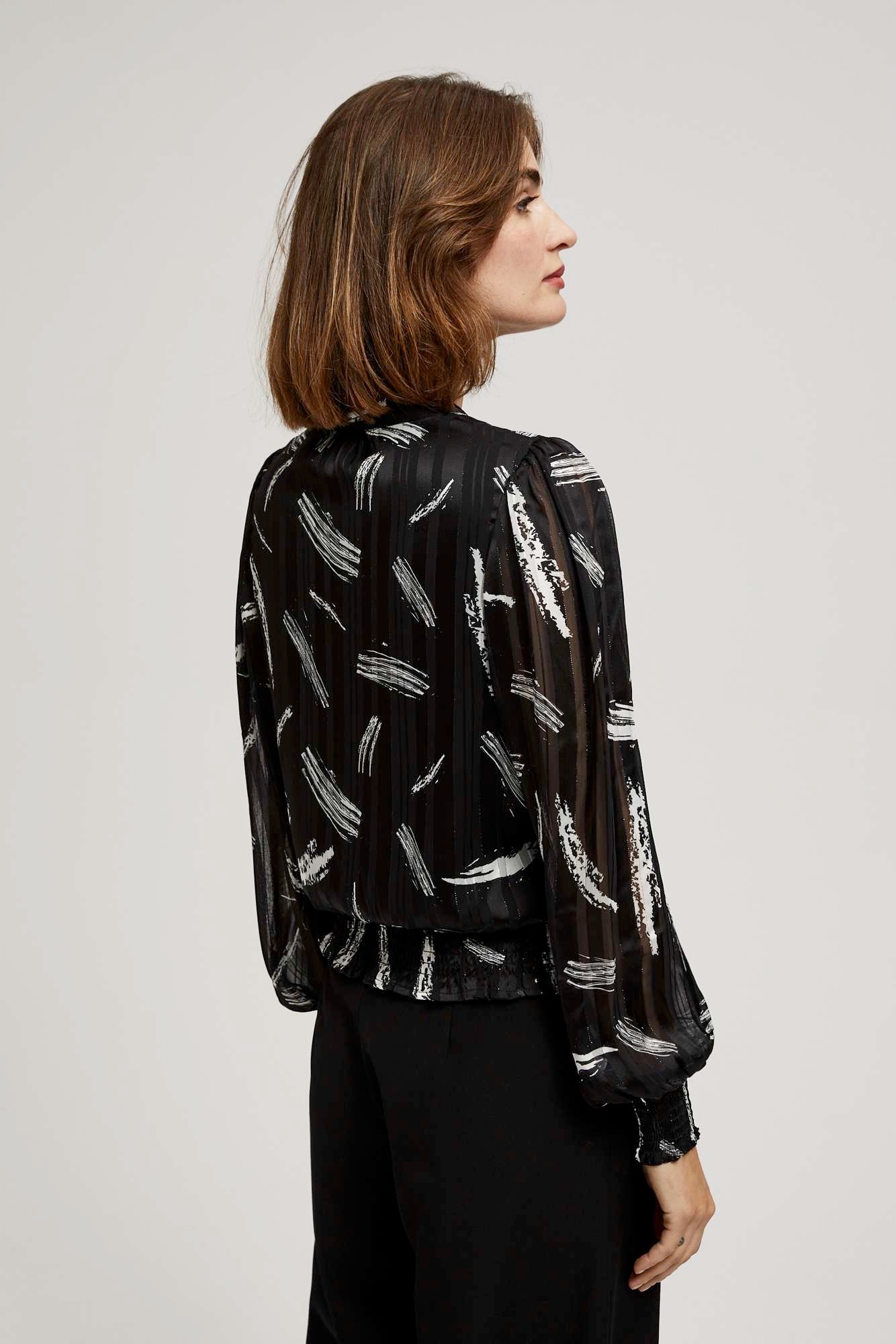 Koszula z wiązanym dekoltem 38 od MOODO Rozmiar 38