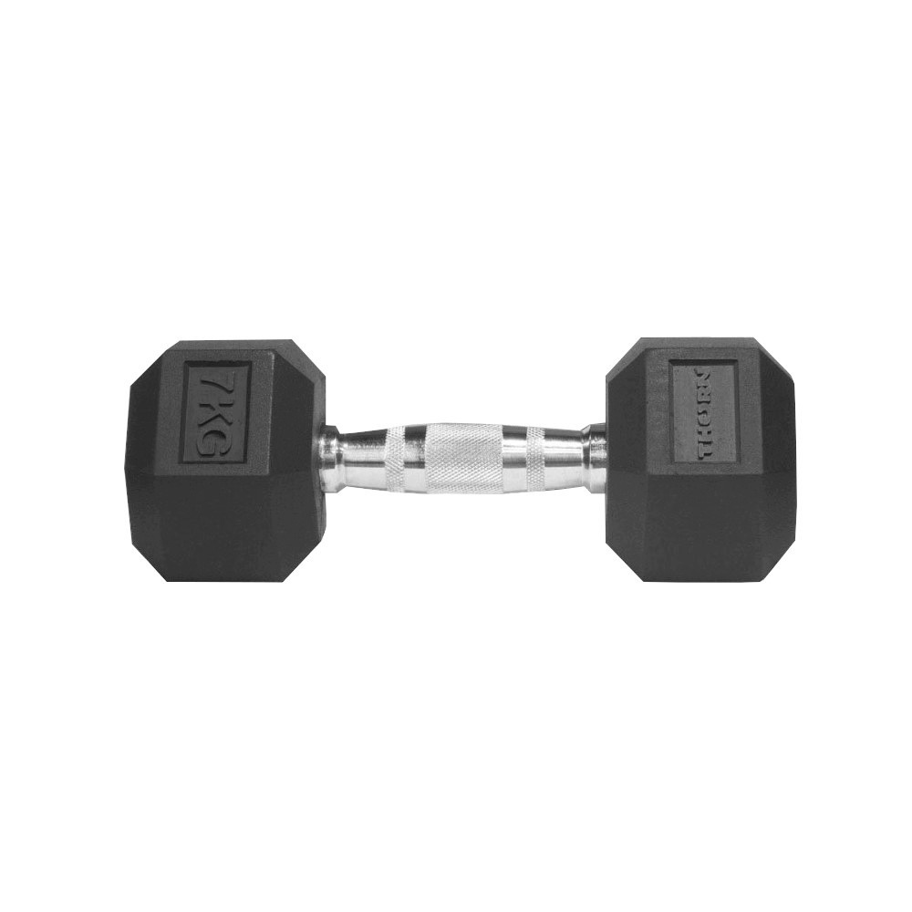 Hantel Heksagonalny Gumowy Thorn Fit Hex Rubber Dumbbell 7kg