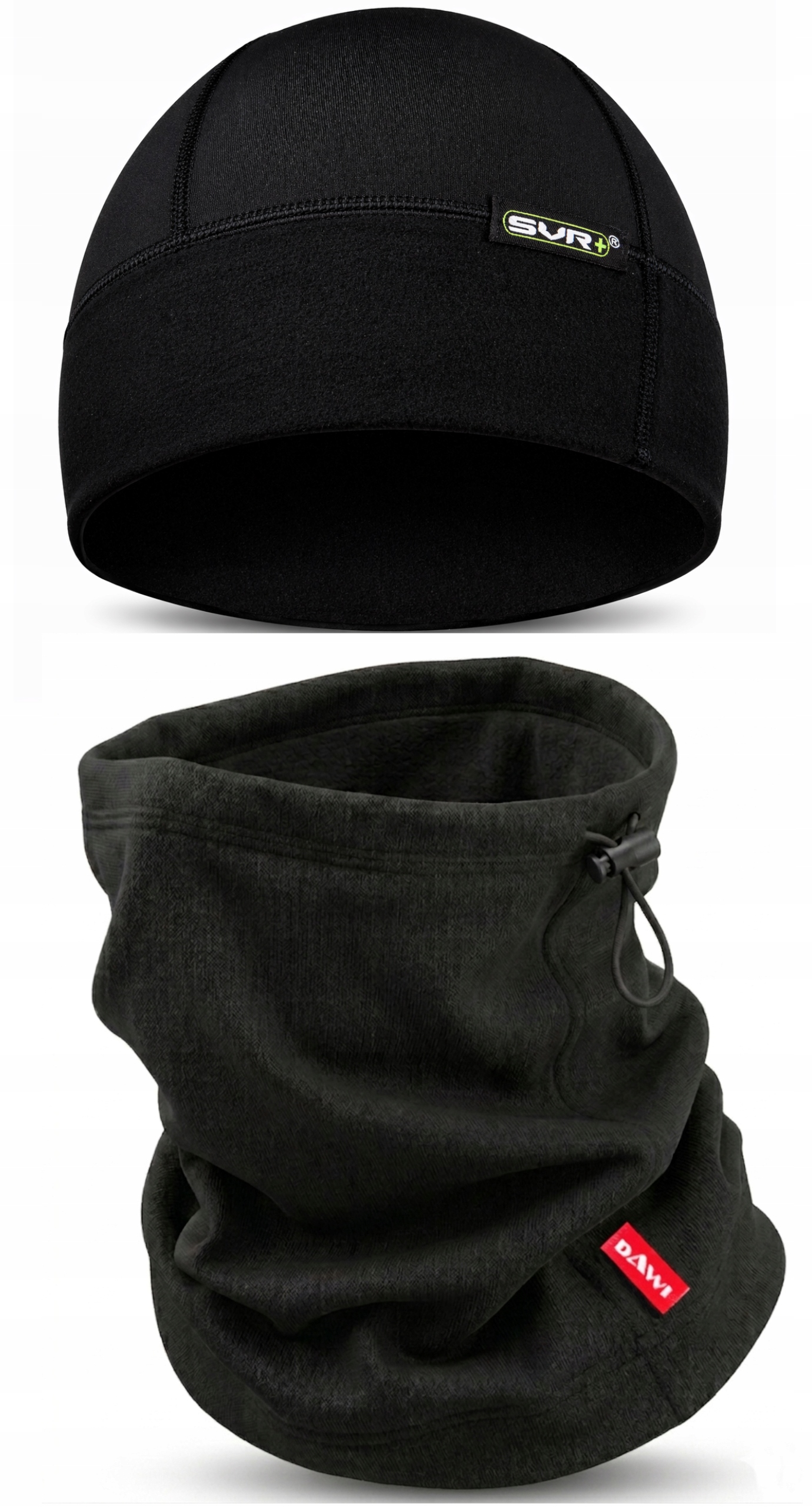Komplet termoaktywny do biegania Czapka Komin treningowy na rower L/XL