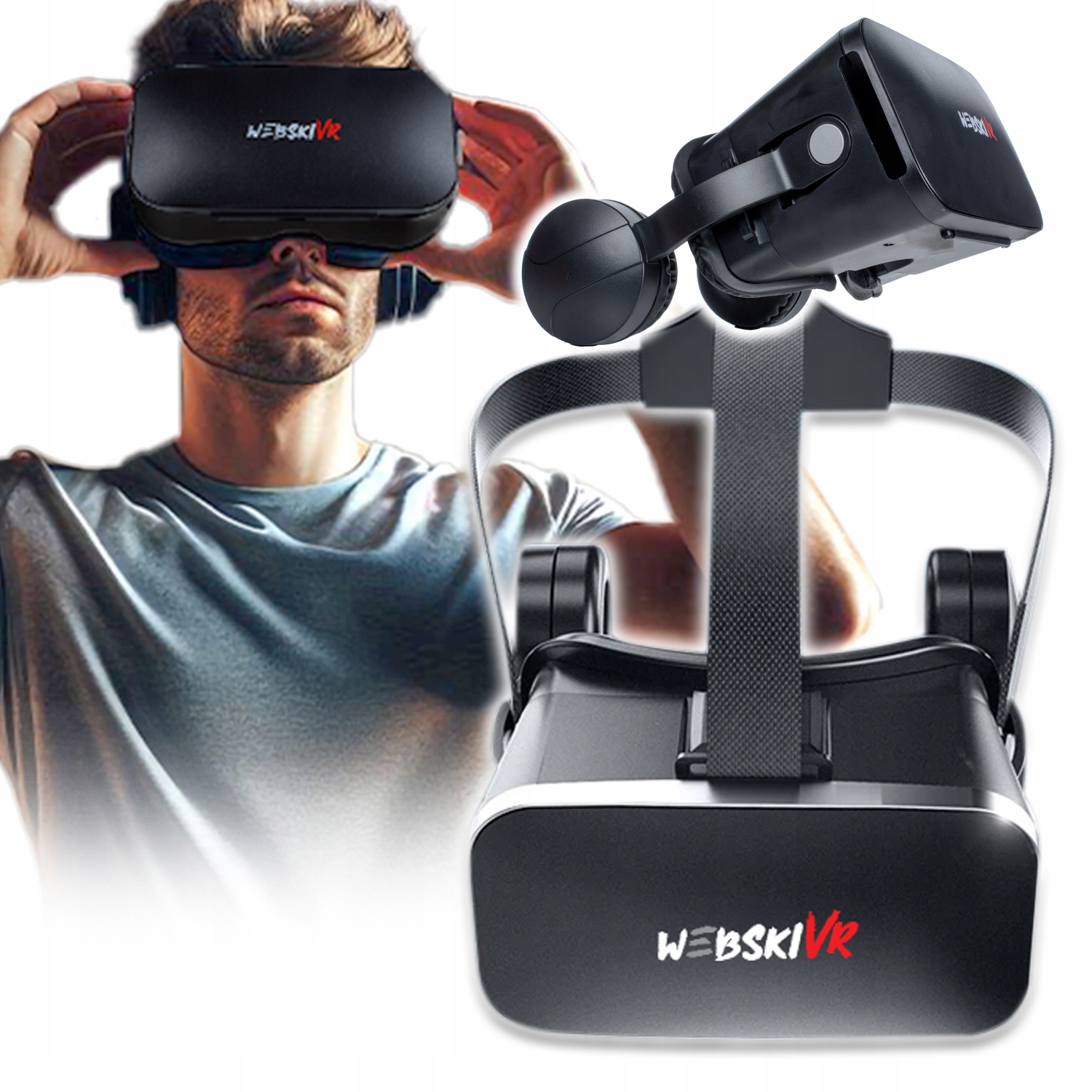 Brýle Vr S Vestavěnými Sluchátky Do Uší Pro Herní Filmy 360 Bluetooth