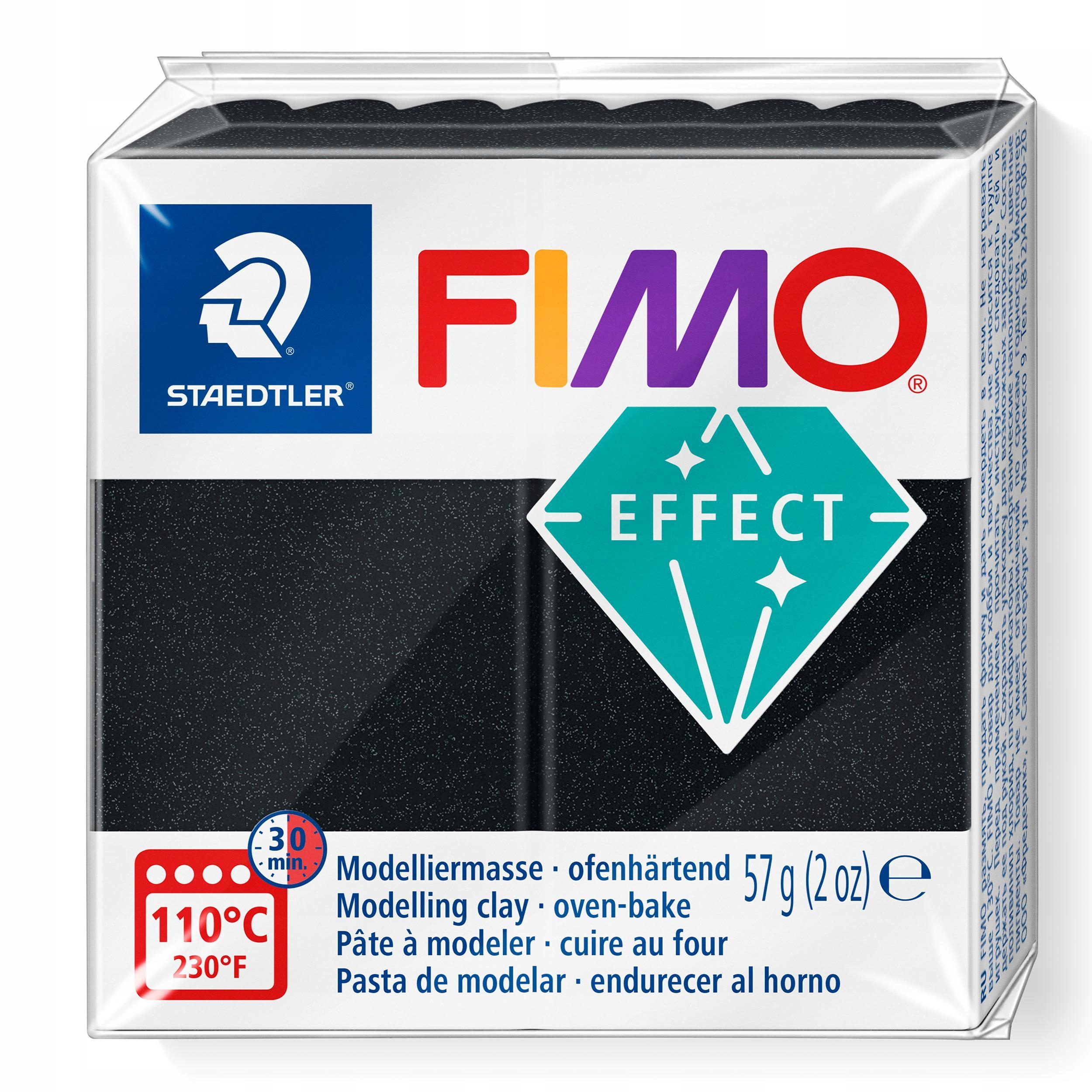 

Masa termoutwardzalna Fimo Effect czarny perłowy
