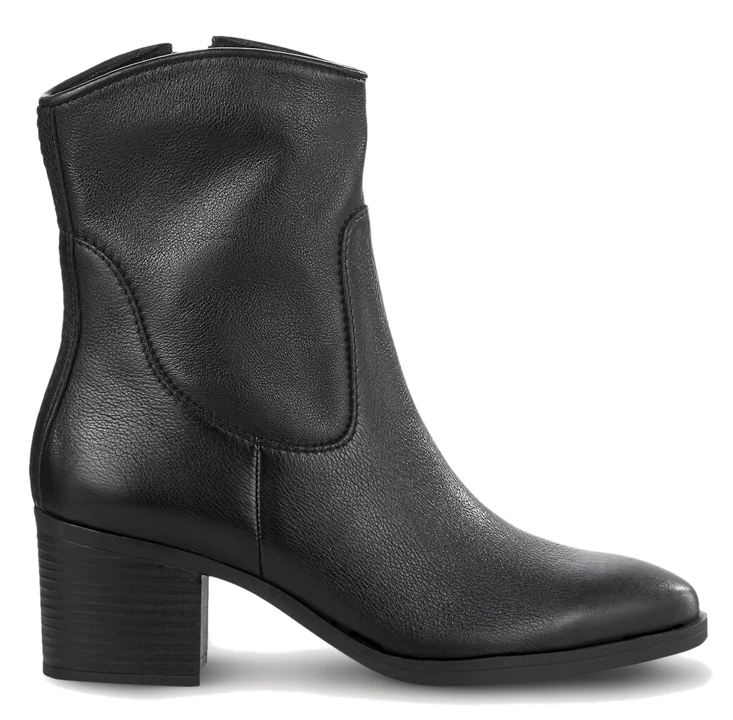 Kožené Dámské Kotníkové Boty Kovbojské Boty Elegantní Marco Tozzi Na Podpatku 39