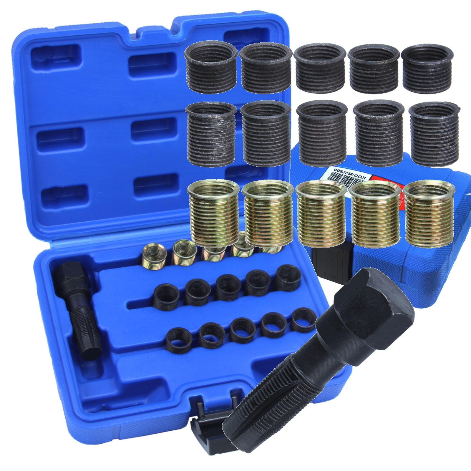 ZESTAW NAPRAWCZY GWINTOW ŚWIEC ZAPŁONOWYCH 16 ELEMENTÓW