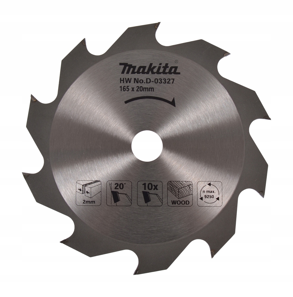 

Tarcza tnąca Standard Makita 165x20 mm 10 zębów