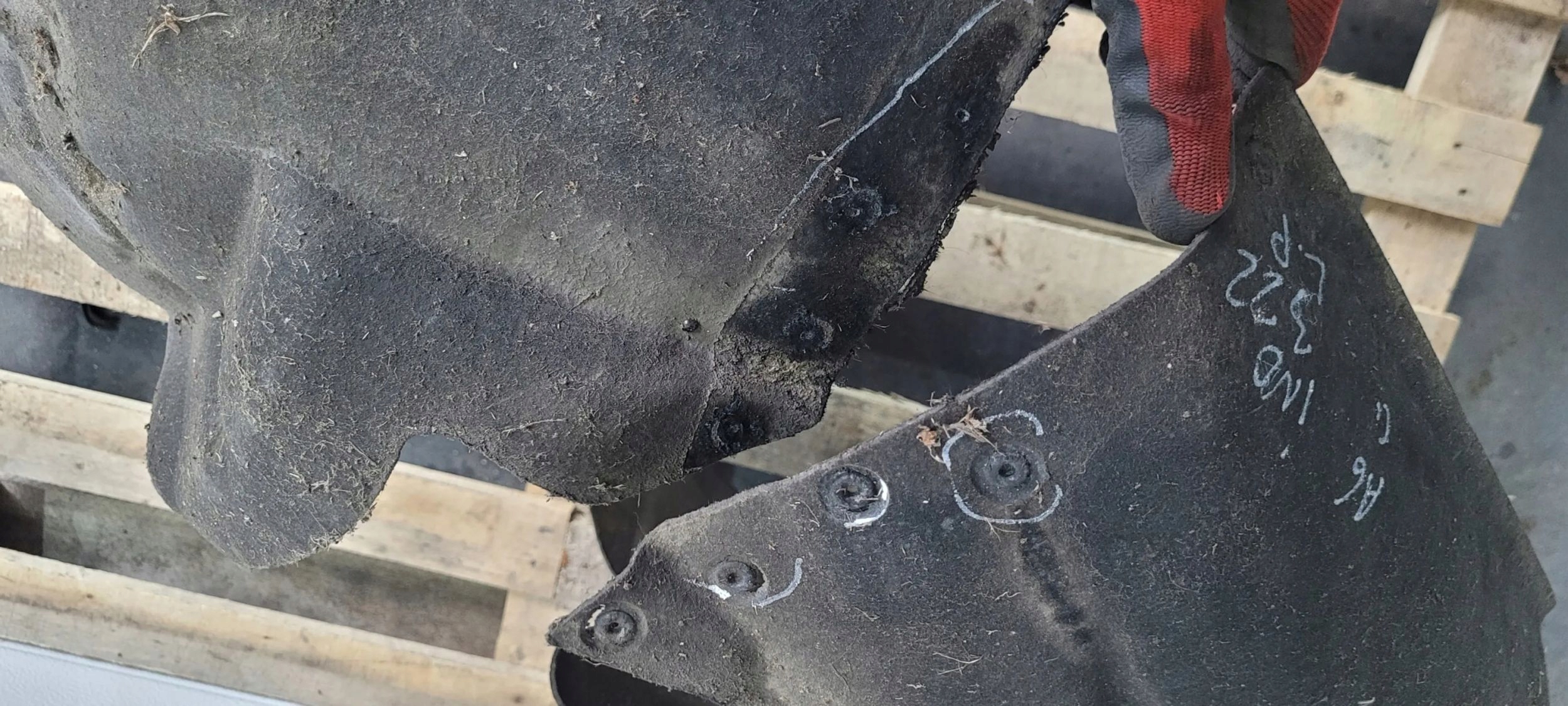 A6 C7 4G mudguard left left front front MATERIAL 4G0821133A