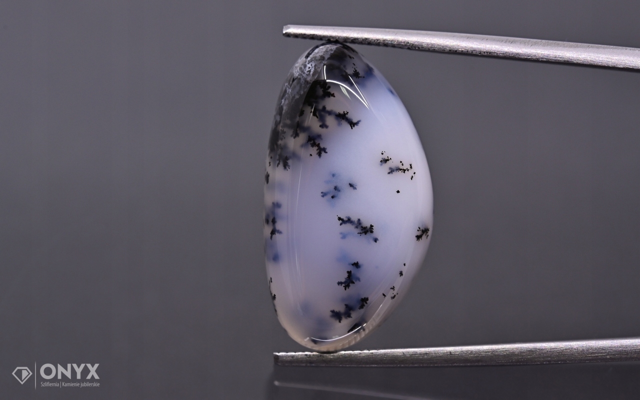 Dendritový achát z Turecka kabošon nepravidelný 23x