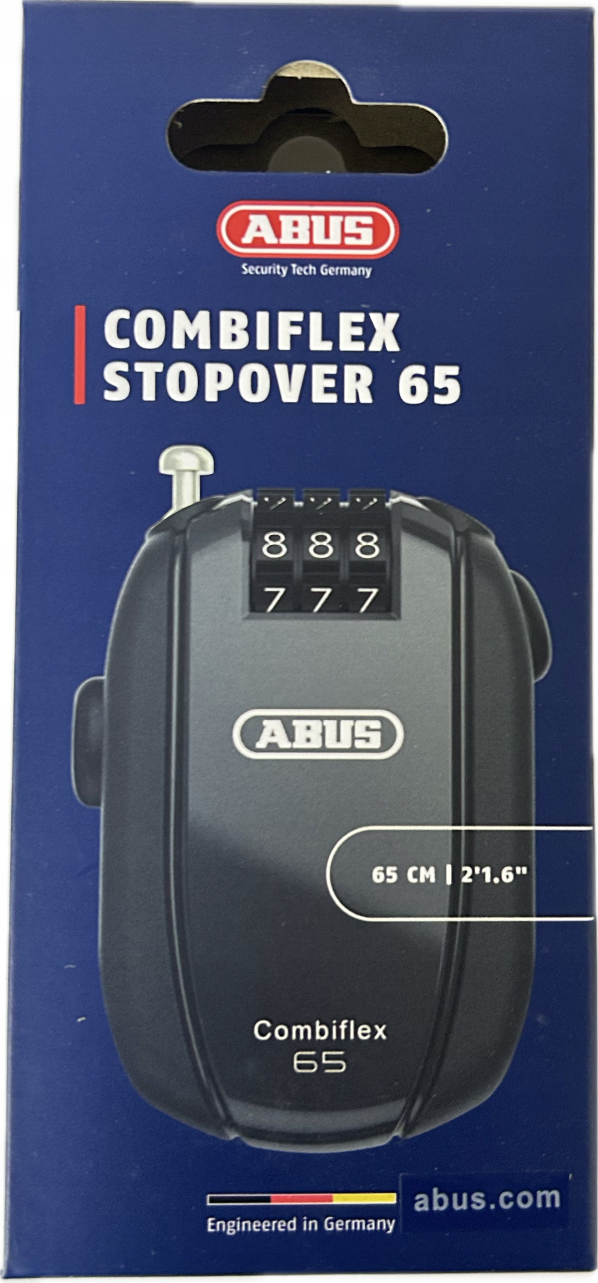 Zapięcie Rowerowe Linka Blokada Abus Combiflex StopOver 65cm Szyfr