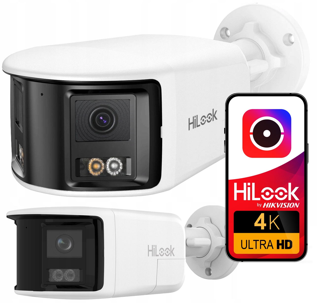 Ip kamera PoE 8Mpx Panoramatická HiLook od Hikvision Dual Lens Detekce 2.0