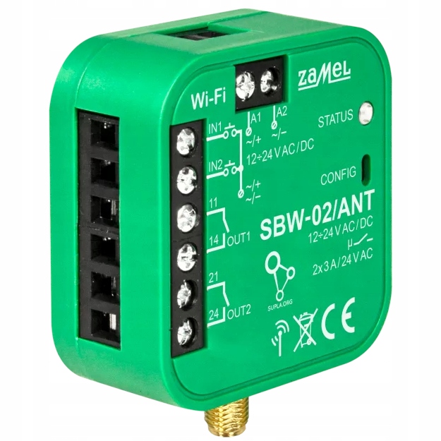 Zamel Supla Sterownik Odbiornik Radiowy Dopuszkowy Wi-Fi z Anteną 12/24V