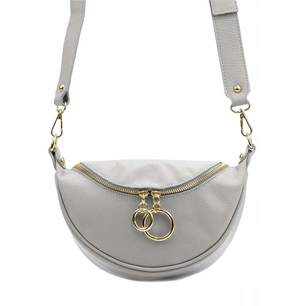 Dámská kožená kabelka Luka 20-033 Dollaro Barva popel Přírodní kůže