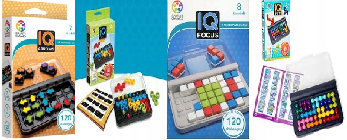 Smart Games Iq Arrows+IQ Twist+IQ Focus+ Iq Fit