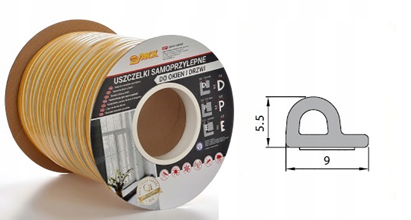 

Uszczelka Do Okien Drzwi P Biała 1M Uszczelki