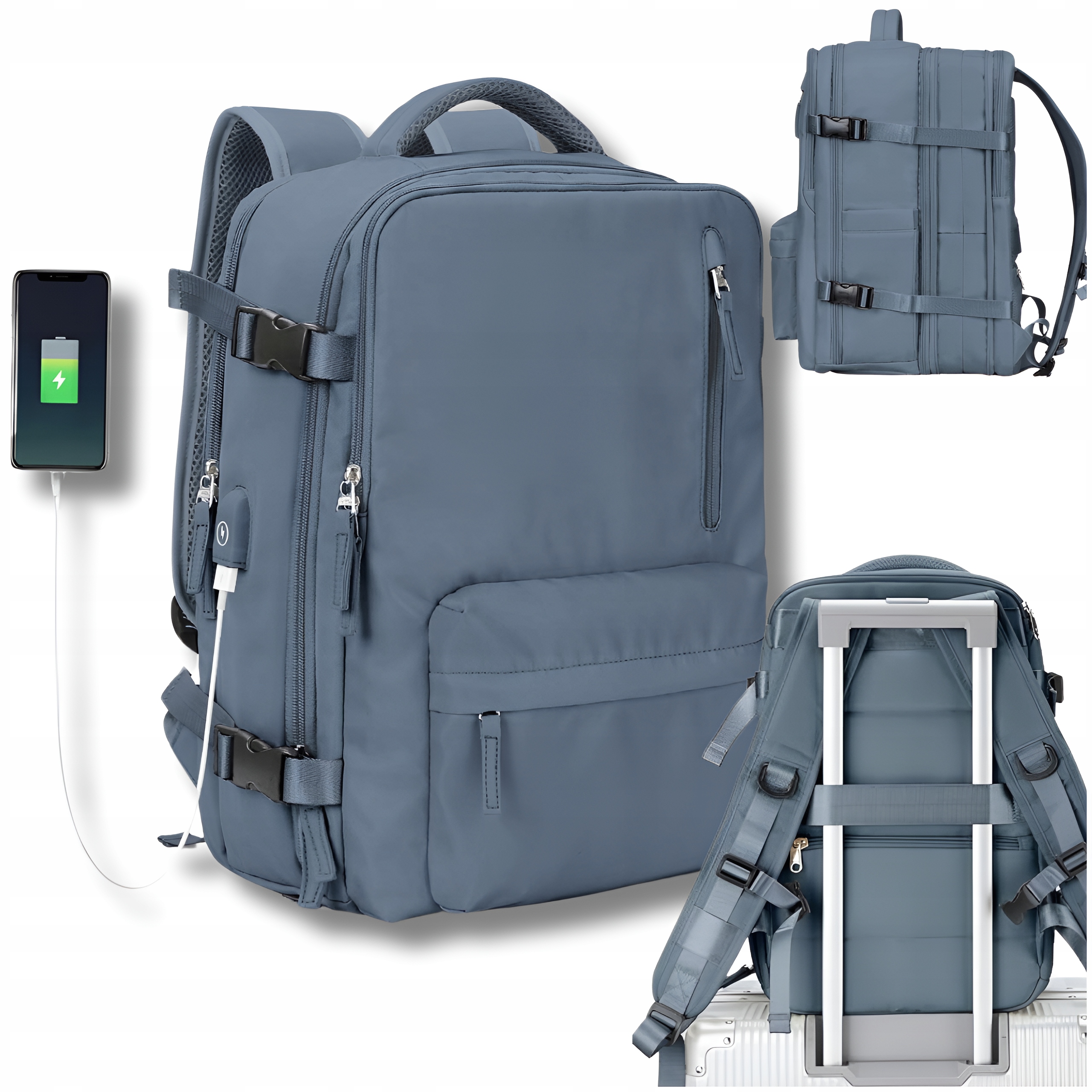 Plecak Podróżny Bagaż Podręczny Do Samolotu Wizzair Ryanair G Kabinowy Usb