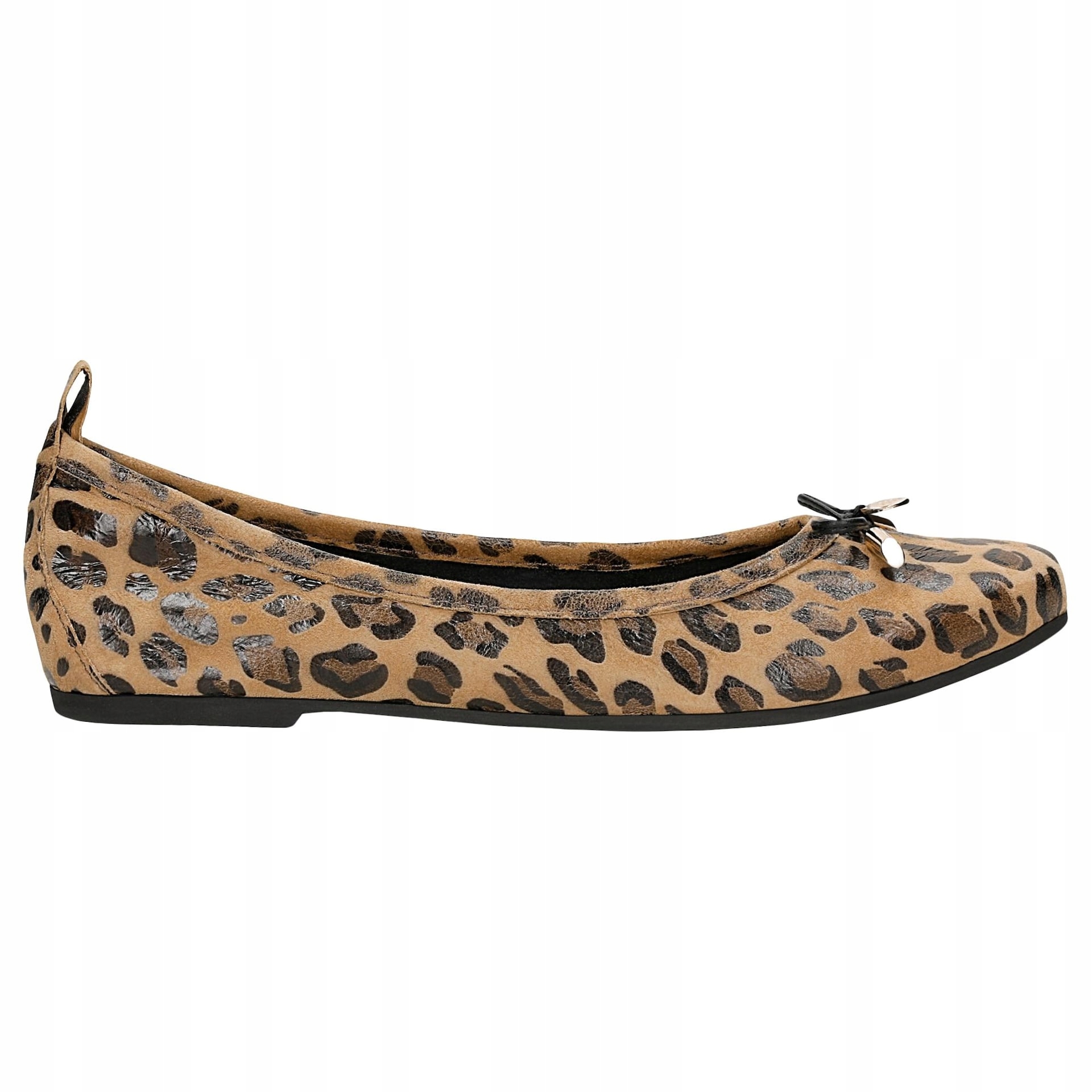 Baleríny s leopardím vzorem a jemnou mašličkou vel. 37