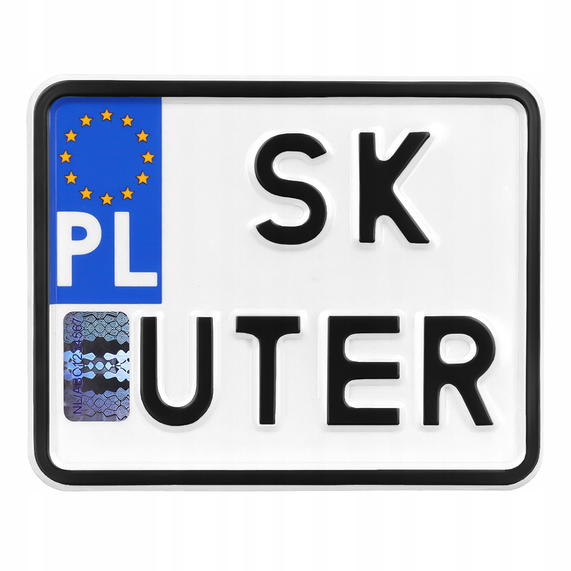 

Polska tablica kolekcjonerska tłoczona do skutera