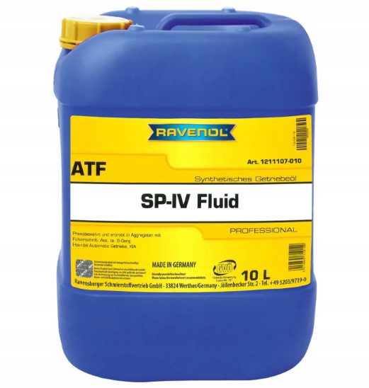 RAVENOL ATF SP-IV FLUID 10L - OLEJ PRZEKŁADNIOWY HYUNDAI A6LF1/2/3 Producent Ravenol