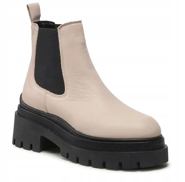 Tamaris Dámské Kotníkové Boty Béžové, Kožené, 38 1 Ž_l