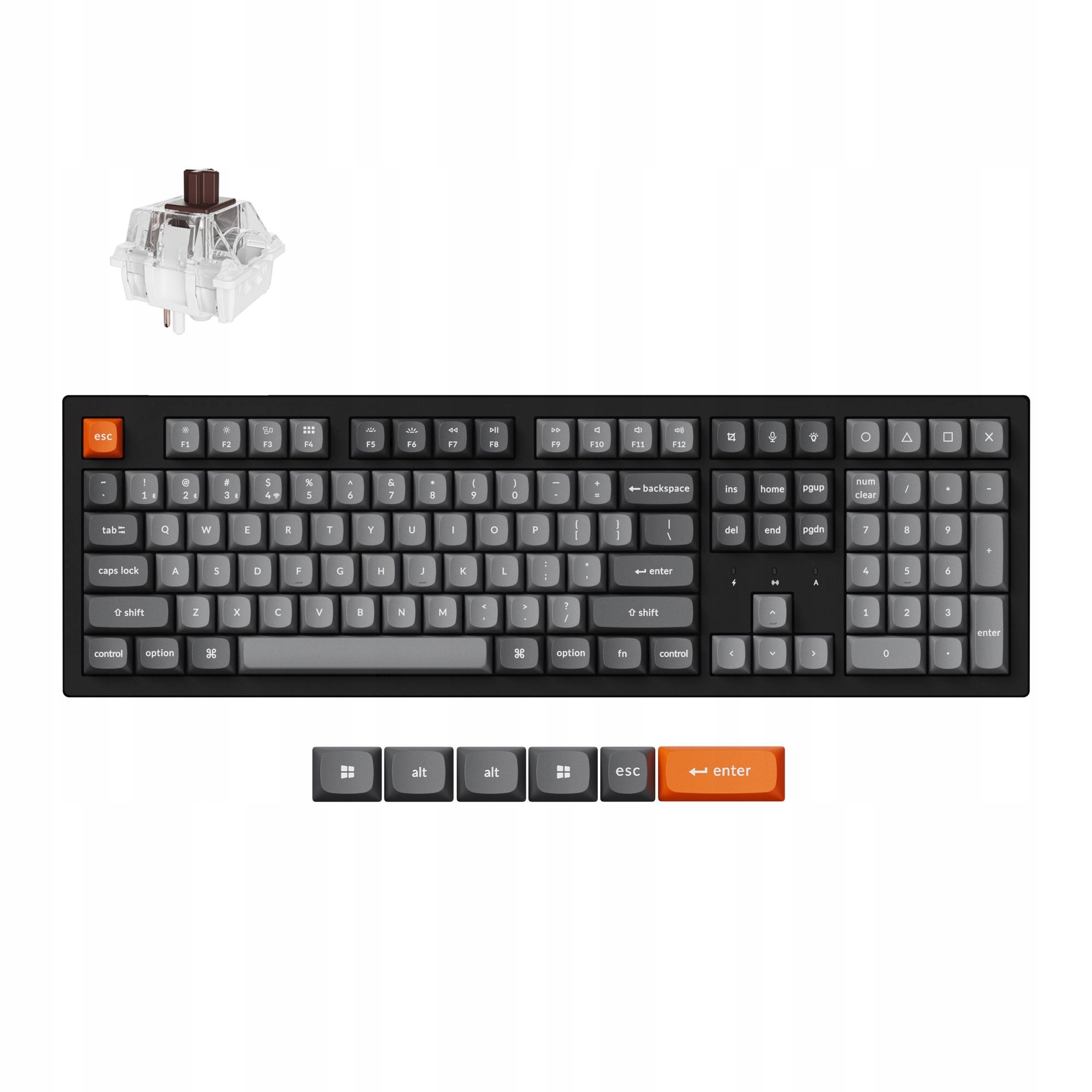 Keychron K10 Max Qmk Bezdrôtová mechanická klávesnica Full Size K10M-A3