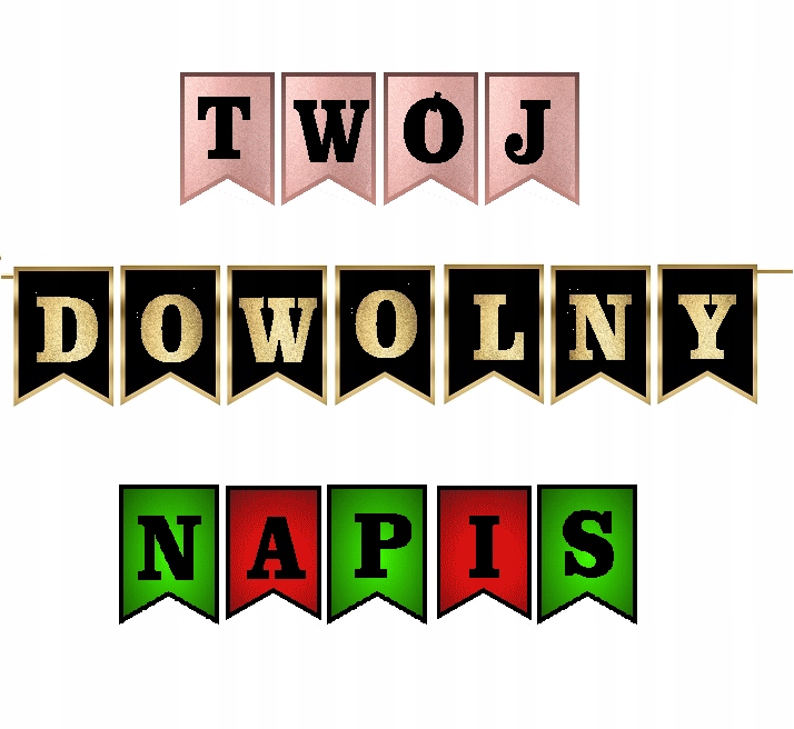 

Baner girlanda Dowolny własny Napis