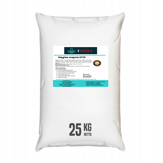 Węglan wapnia E170 spożywczy cukiernictwo barwnik biały 25kg