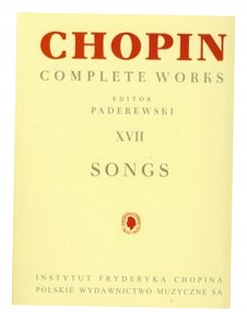 Chopin Complete Works XVII песни PWM-Paderewski