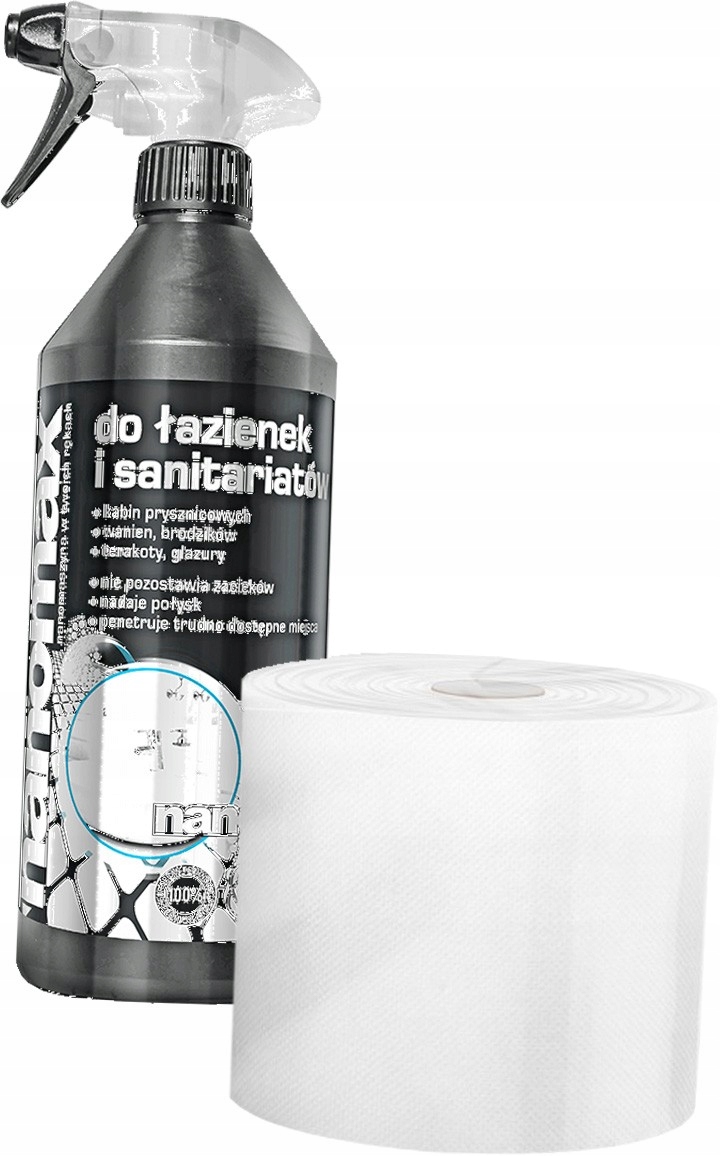 Levně Nanomax Tekutý přípravek na mytí koupelen a sanitárních armatur 1 l Ručník