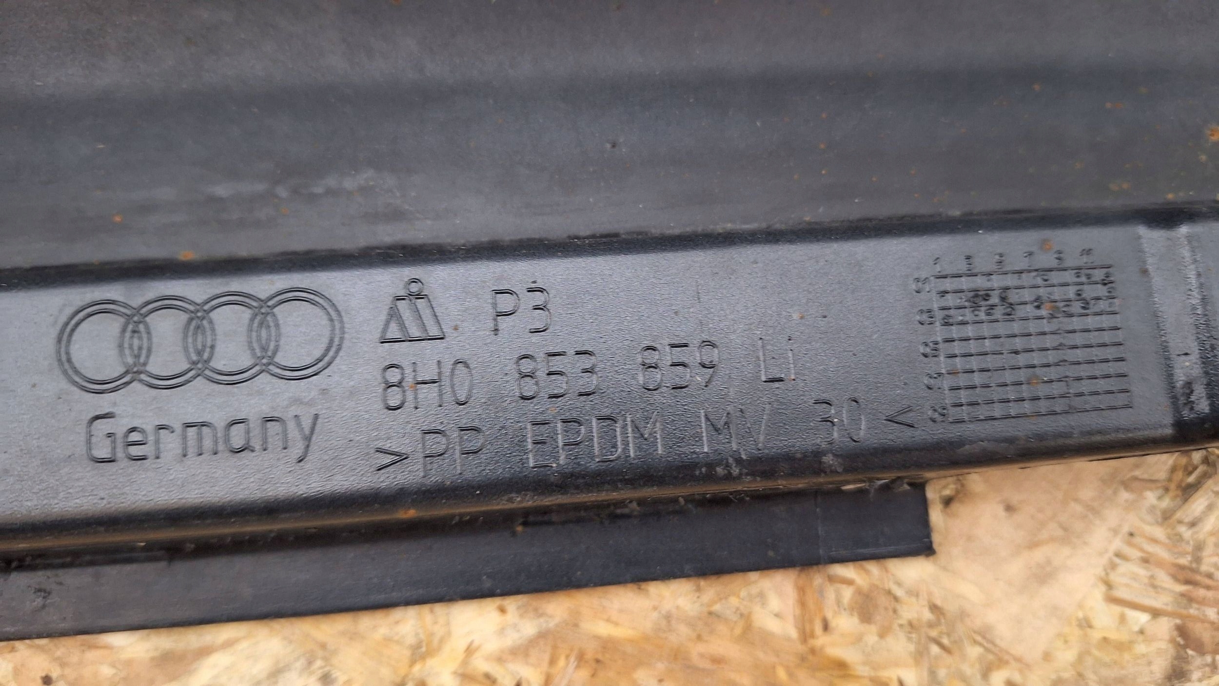 cap threshold moulding threshold left AUDI A4 CABRIO 04- 8H0853859