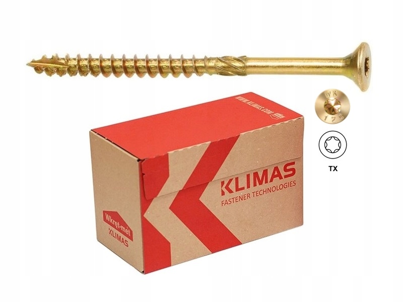 

Wkręty ciesielskie stożek 4x50 300szt. Klimas