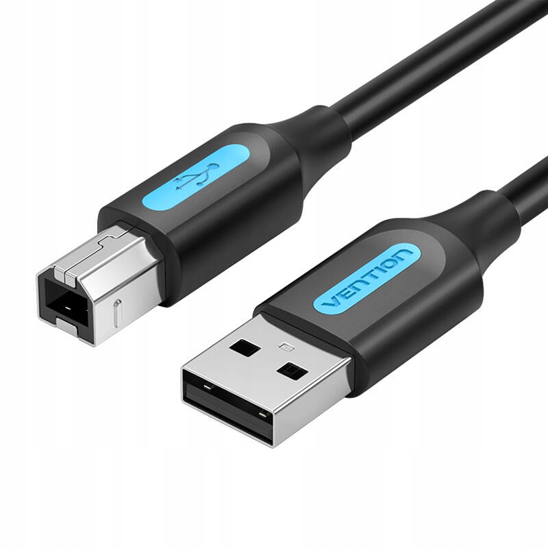 Kabel Do Drukarki Skanera Vention Przewód Usb A do B 3m 480 Mbps Czarny