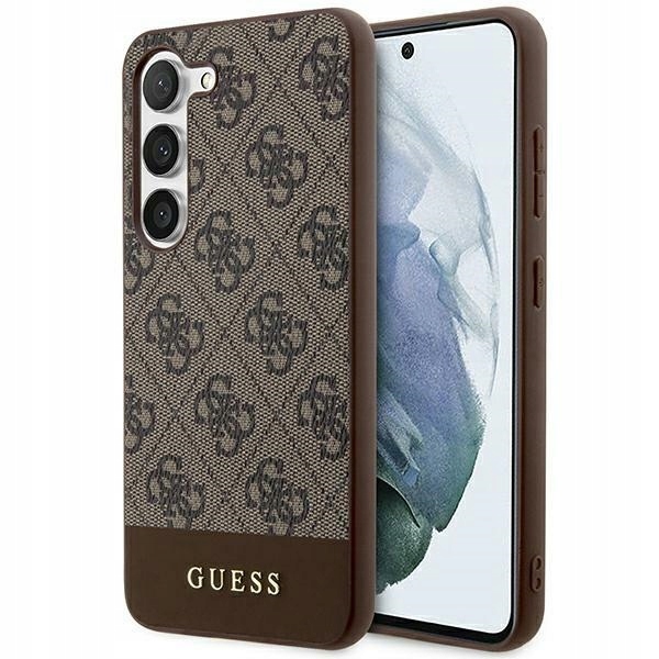 Guess GUHCS24MG4GLBR S24+ S926 hnědá/brown hardcase 4G Stripe Collection