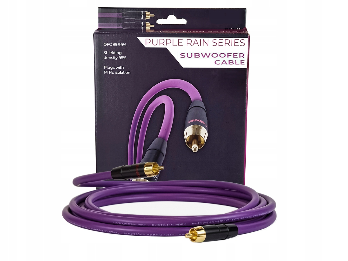 Melodika MDSW10 Kabel Rca Do Subwoofera 1m