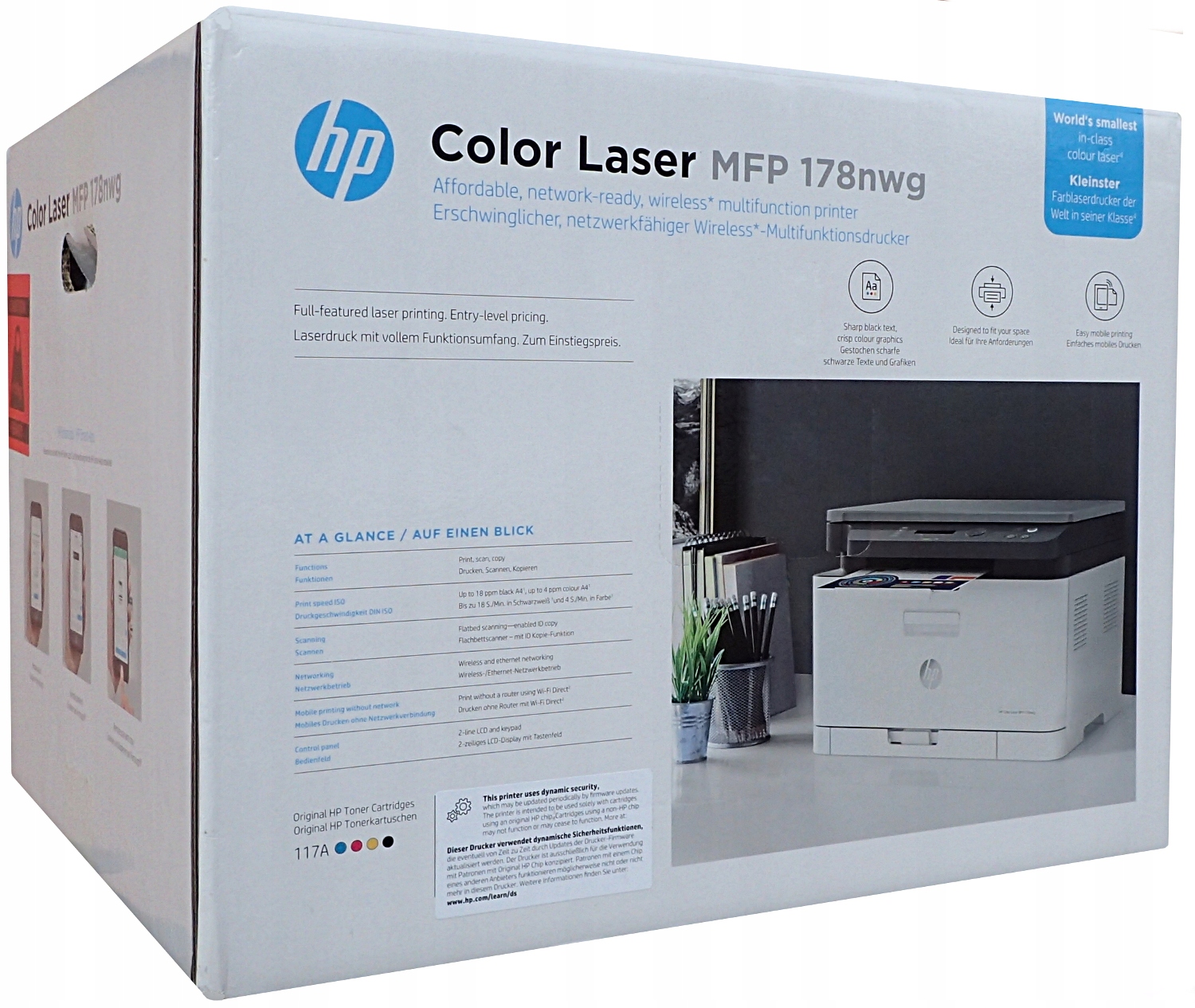 Hp Color Laser 178nw/ A4/ print+scan+copy/ 18/4ppm/ 600x600dpi/ Usb/ Lan/ W