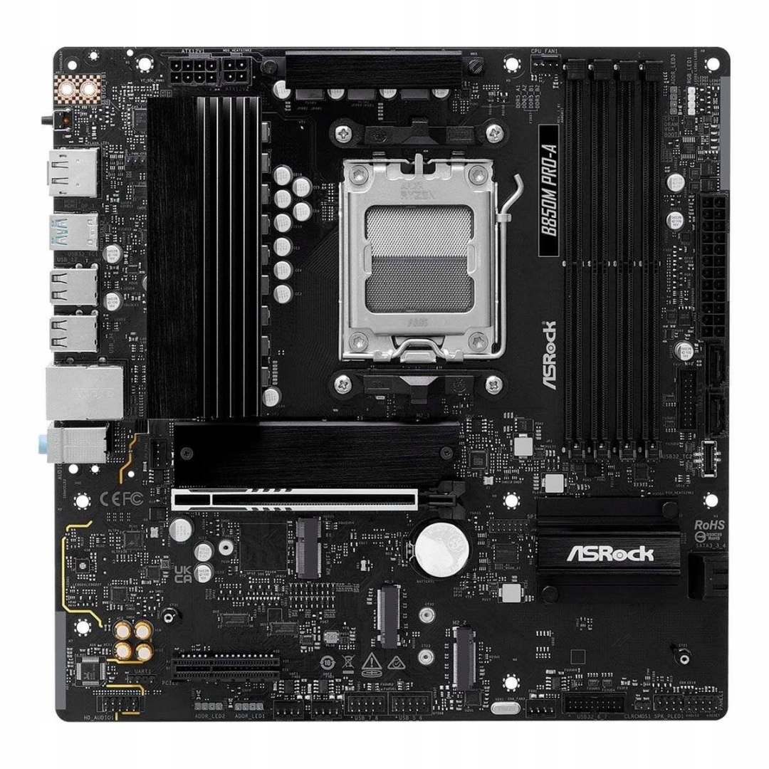 Doska ASrock B850M Pro-A /amd B850/DDR5/SATA3/M.2/ USB3.1/PCIe5.0/AM5/mATX