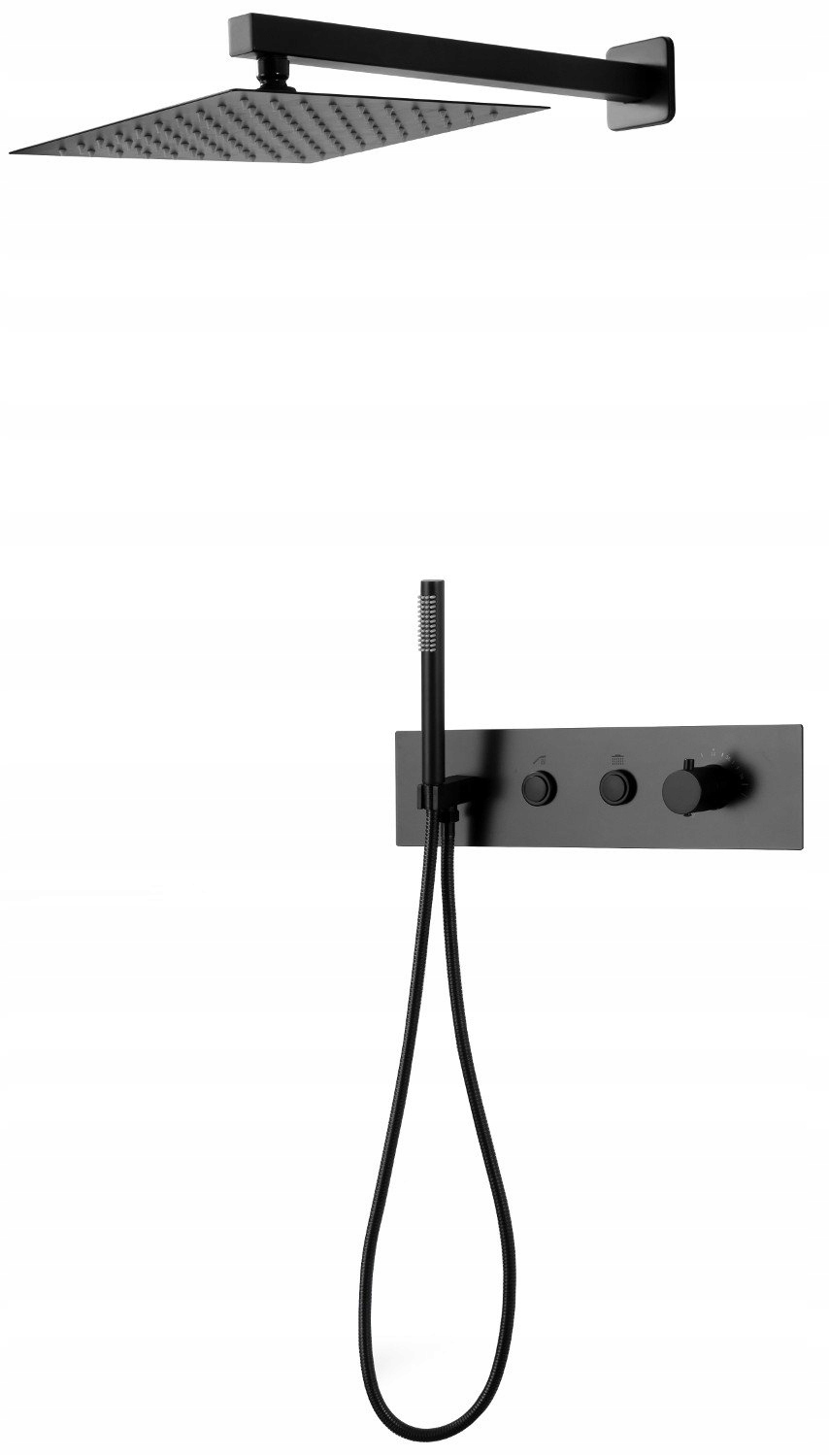 Mexen Azul podomítková sprchová sada s termostatem, černá