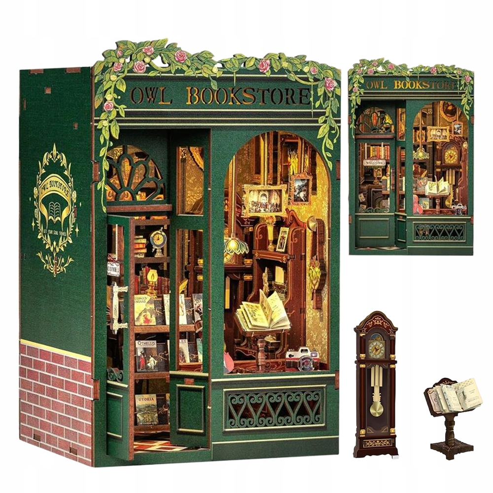Domki Dla Lalek Diy Miniaturowe Domki Drewniana Układanka Księgarnia Puzzle