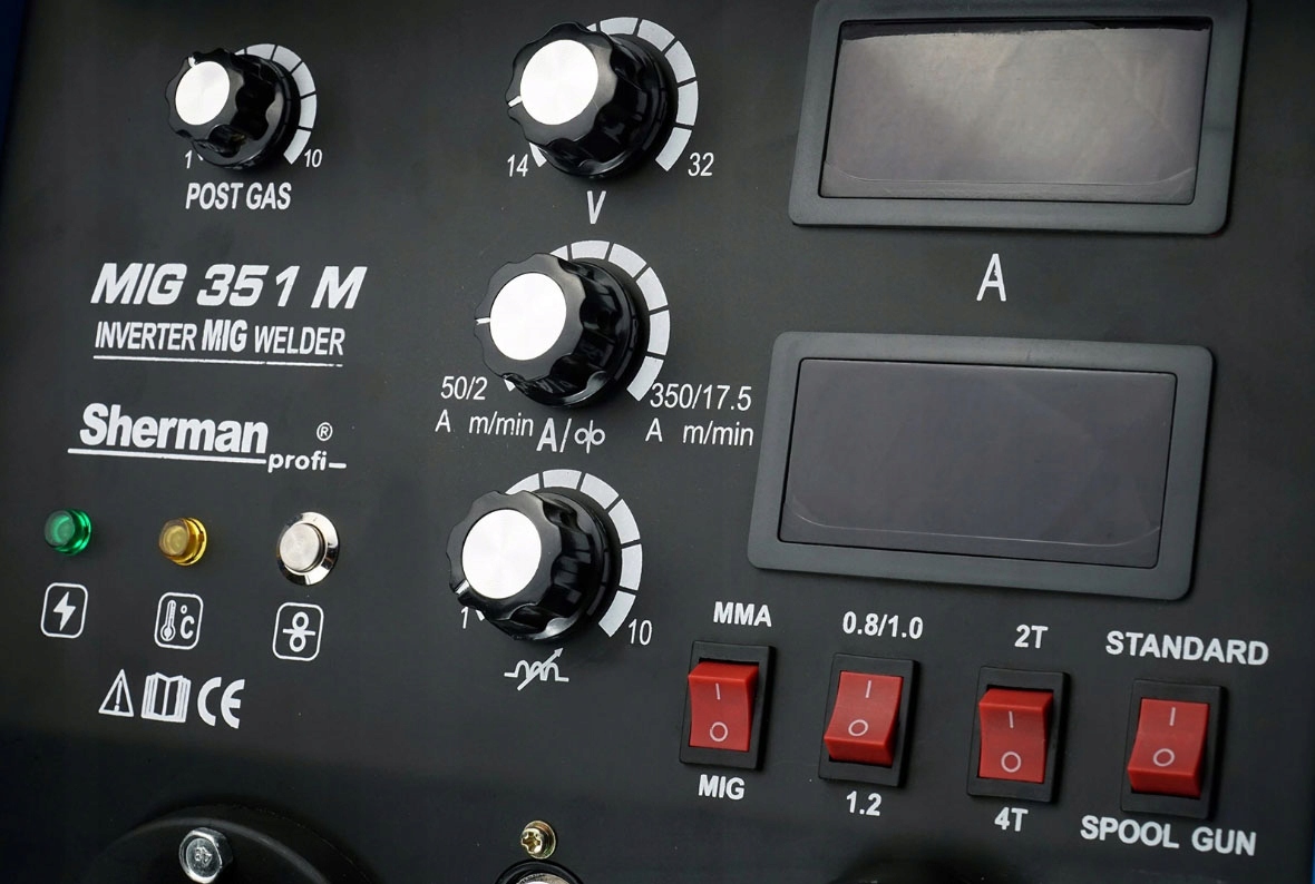 Sherman MIG 351 MMA 400V 4x4 Spawarka Migomat 350A Zakres spawania 50-350 A