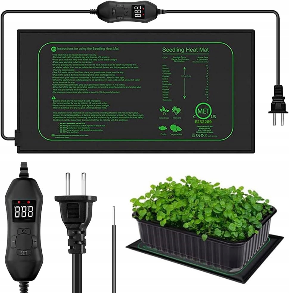 Voděodolná Vyhřívací Podložka Pod Terárium Pro Sazenice Termostat 50W