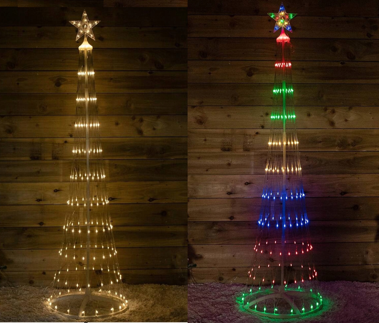 Umelý vianočný stromček 220 Led, 180 cm Ww+rgb