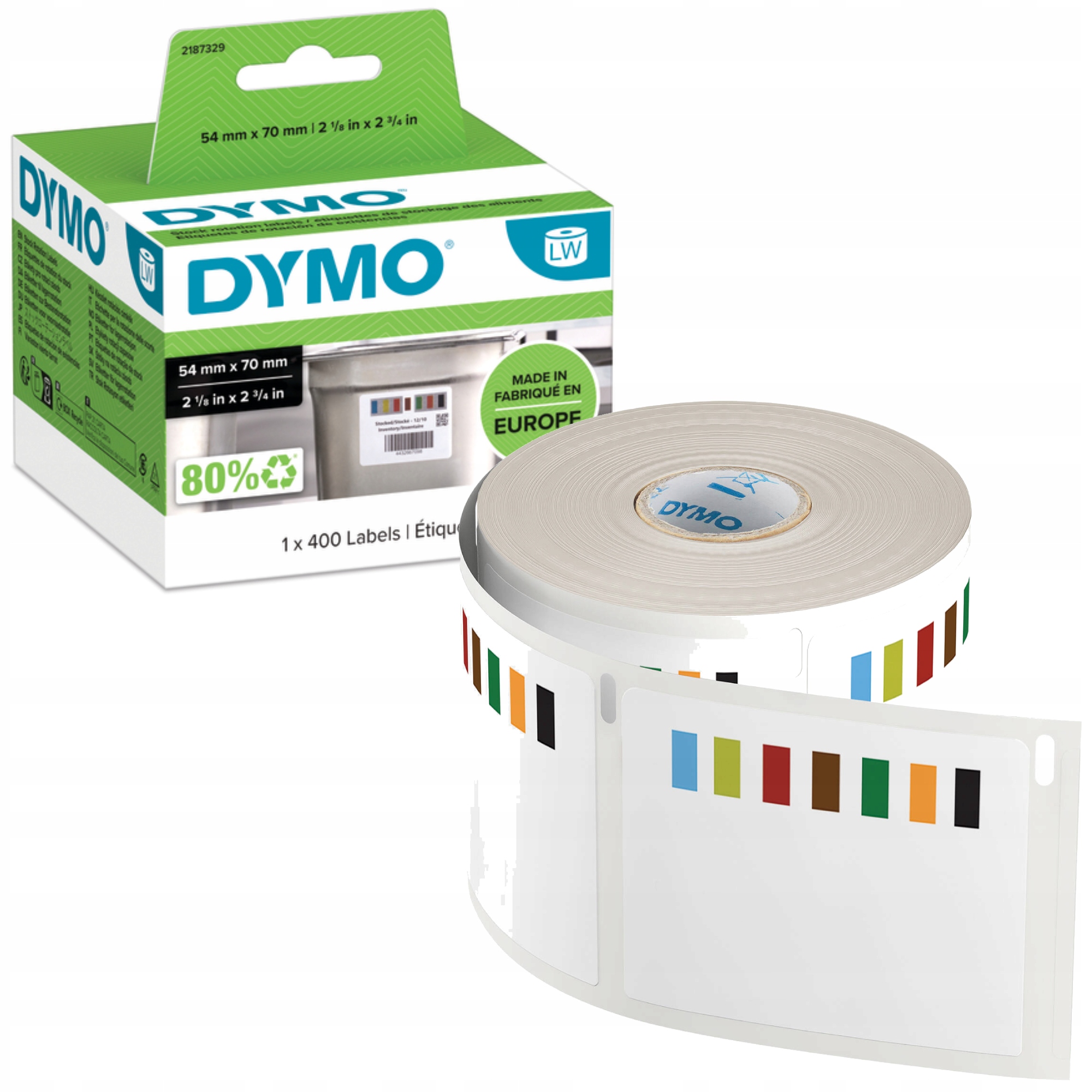 Etikety Dymo Lw 2187329 54x70 mm gastronomické pro kontrolu potravin 400 ks