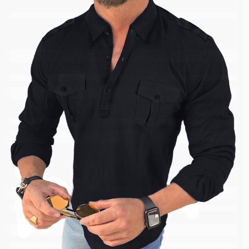 Pánská košile Casual každodenní bavlněná Plus Size