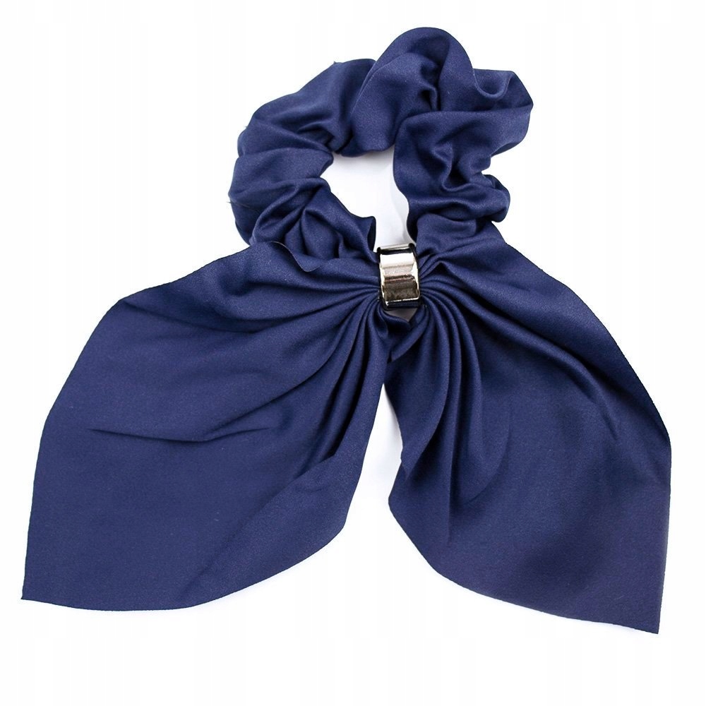 

Gumka do włosów frotka Scrunchies Kokarda granat