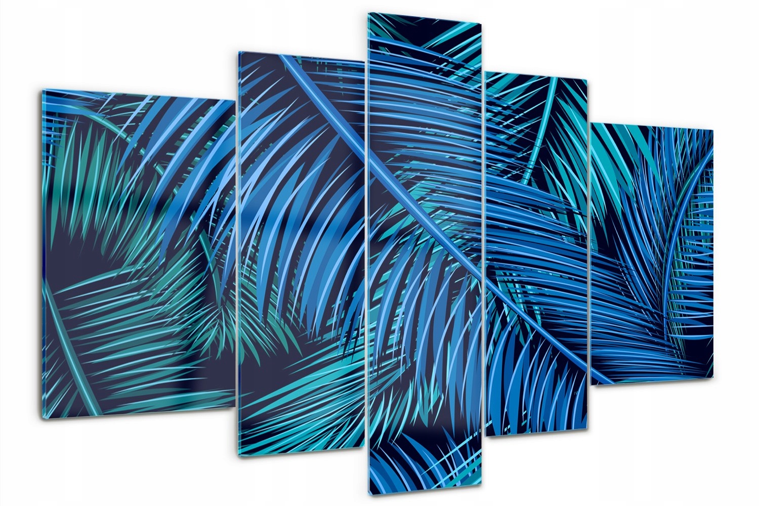 

Obraz szklany tryptyk ścienny Liście palmy